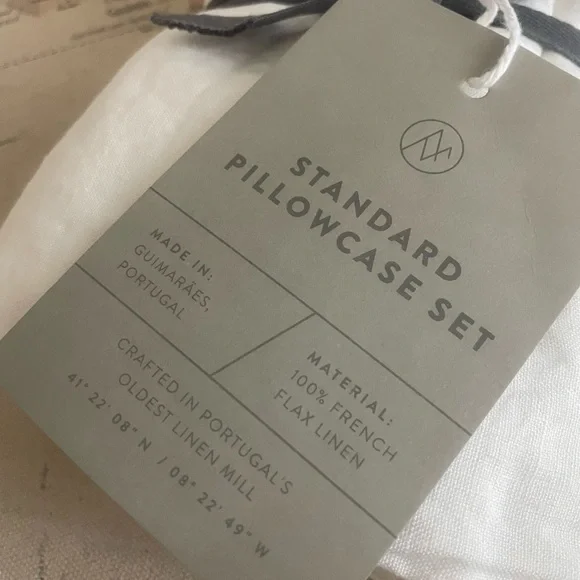 🆕The Citizenry STONEWASHED LINEN PILLOWCASES White Standard Size - Picture 5 of 6